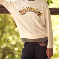 Best Pirce 😉 Spiritual Gangster kids Girl'S Optimist Savasana Sweater in Stone 🤩