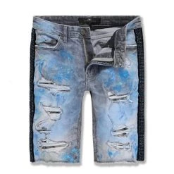 Outlet π Jordan Craig Men'S Vegas Striped Denim Shorts in Ice Blue β