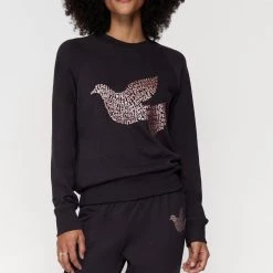 Discount 🧨 Spiritual Gangster 👩 women Dove Old School Pullover In Vintage Black ❤️