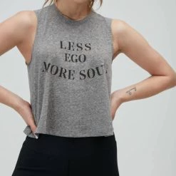 Brand new 💯 Spiritual Gangster 👩 women More Soul Crop Tank in Heather Grey ✔️