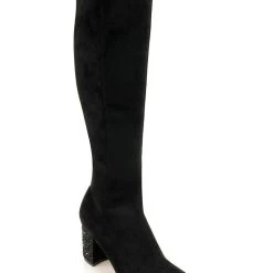 Best Sale π Jewel Badgley Mischka Evalina π© Womens Suede Square Toe Knee-High π₯Ύ Boots π