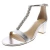Top 10 💯 Jewel Badgley Mischka Lindsey 👩 Womens Metallic Faux Leather Evening 🩴 Sandals 🛒