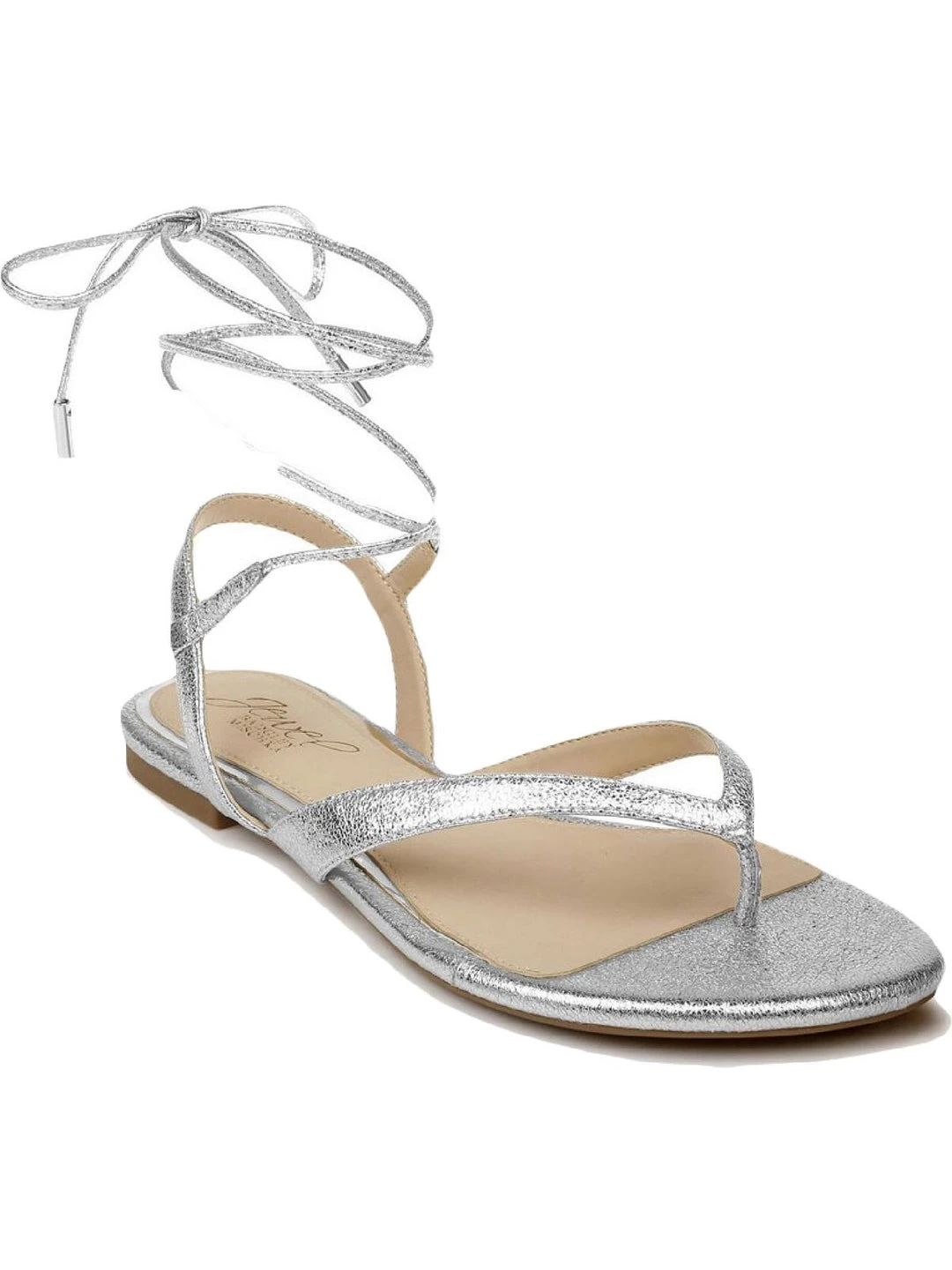 Outlet π― Jewel Badgley Mischka Nolana π© Womens Metallic Flat π Dress π©΄ Sandals π 3 Outlet π― Jewel Badgley Mischka Nolana π© Womens Metallic Flat π Dress π©΄ Sandals π