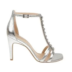 Cheapest π Jewel Badgley Mischka Farida π© Womens Rhinestone Ankle Strap T-Strap π©΄ Sandals β€οΈ