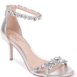Top 10 β¨ Jewel Badgley Mischka Caroline π© Womens Satin Embellished π Dress π©΄ Sandals π₯