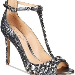 Discount ⭐ Jewel Badgley Mischka Conroy 👩 Womens Rhinestone 👗 Dressy Ankle Strap 😍