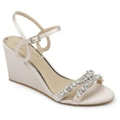 Flash Sale π Jewel Badgley Mischka Nell π© Womens Glitter Embellished Wedge π©΄ Sandals π