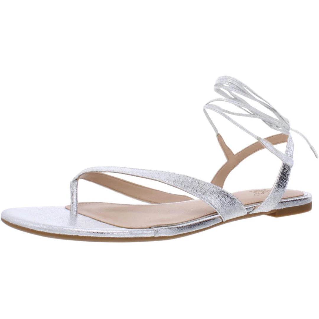Outlet π― Jewel Badgley Mischka Nolana π© Womens Metallic Flat π Dress π©΄ Sandals π 6 Outlet π― Jewel Badgley Mischka Nolana π© Womens Metallic Flat π Dress π©΄ Sandals π - Image 4