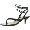 New 👏 Jewel Badgley Mischka Nolin 👩 Womens Faux Leather Ankle Strap Thong 🩴 Sandals ✔️