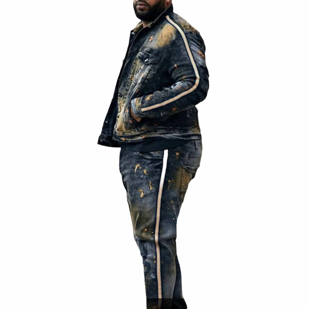 Best reviews of π Jordan Craig Men'S Sparta Striped Denim Jacket in Gold β 4 Best reviews of π Jordan Craig Men'S Sparta Striped Denim Jacket in Gold β - Image 2