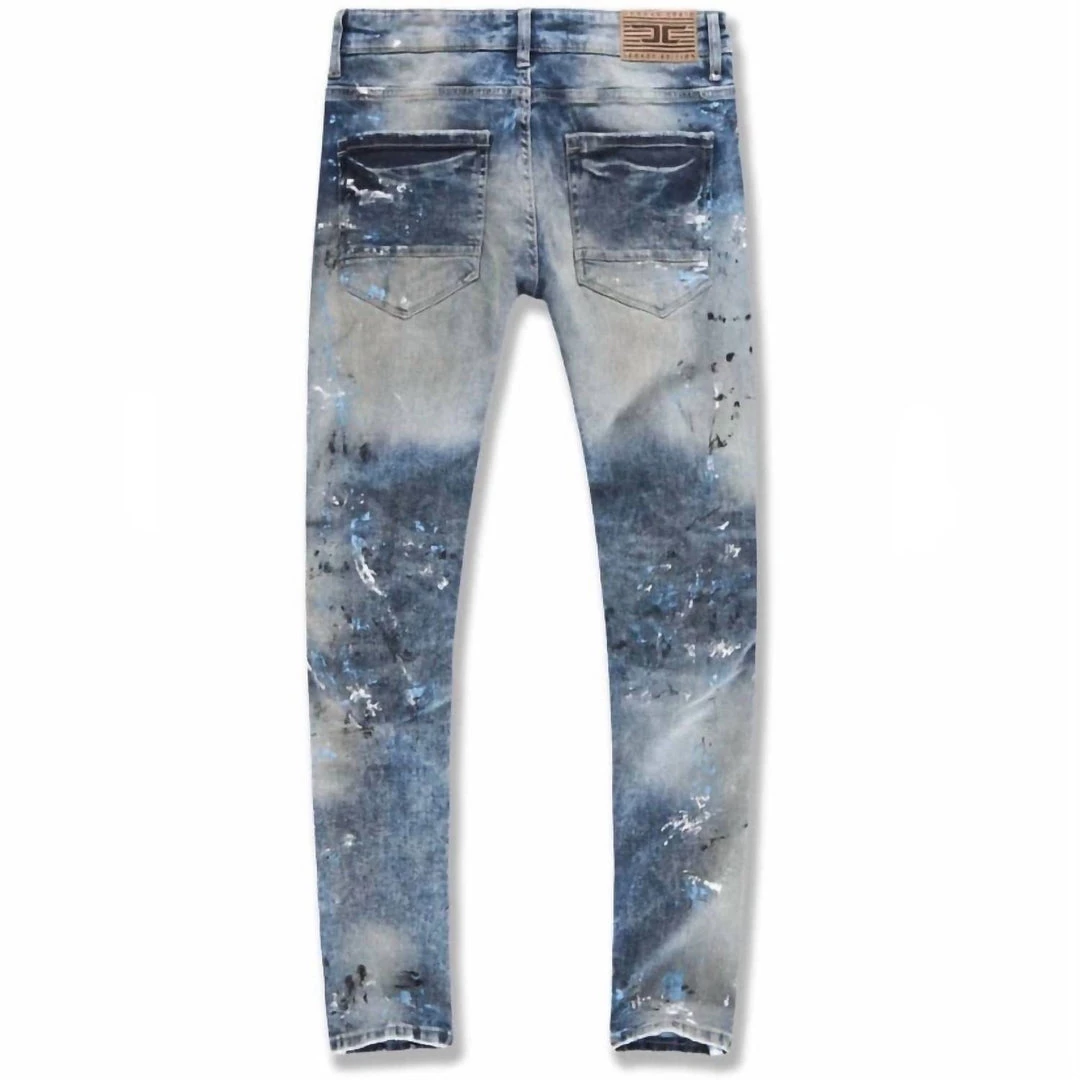 Outlet β€οΈ Jordan Craig Men'S Sparta Striped Denim Jean in University Blue π 4 Outlet β€οΈ Jordan Craig Men'S Sparta Striped Denim Jean in University Blue π - Image 2