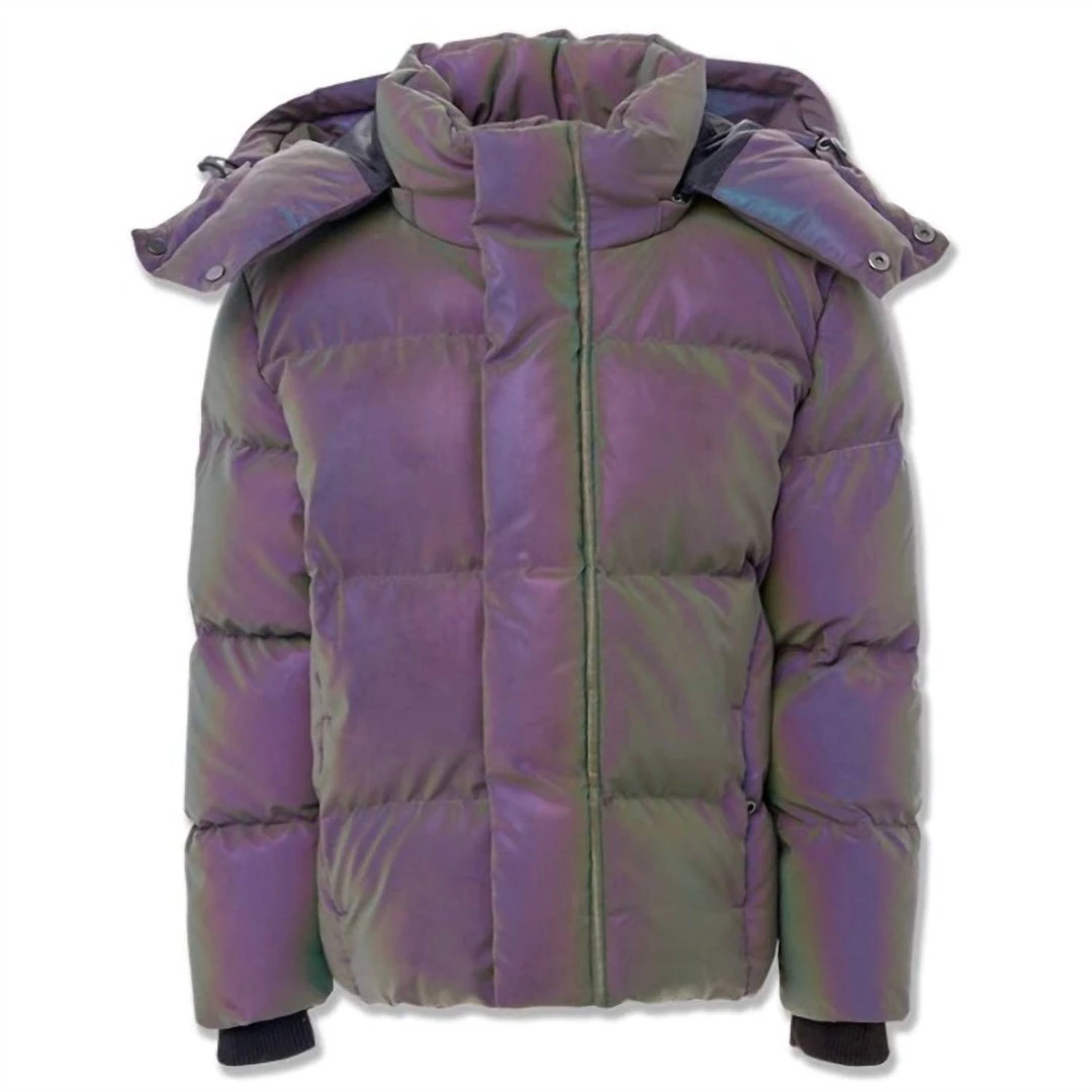 Deals ⭐ Jordan Craig kids Boy'S Youth Metallic Hooded Bubble Jacket in Iridescent 😀 4 Deals ⭐ Jordan Craig kids Boy'S Youth Metallic Hooded Bubble Jacket in Iridescent 😀 - Image 2