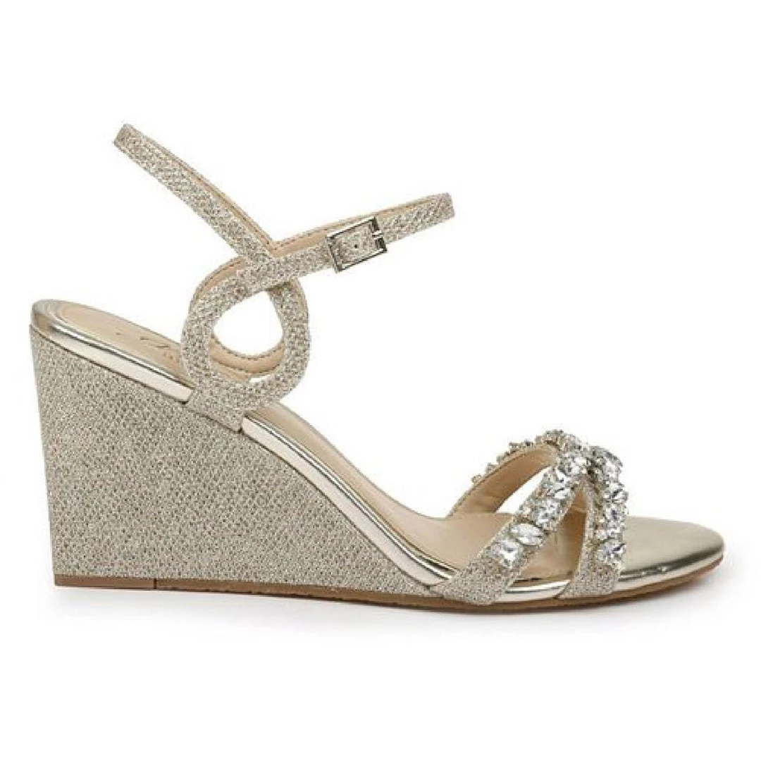 Flash Sale π Jewel Badgley Mischka Nell π© Womens Glitter Embellished Wedge π©΄ Sandals π 4 Flash Sale π Jewel Badgley Mischka Nell π© Womens Glitter Embellished Wedge π©΄ Sandals π - Image 2