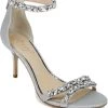 Brand new 😍 Jewel Badgley Mischka Caroline 👩 Womens Satin Ankle Strap 👗 Dress 🩴 Sandals 👍