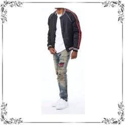 Promo βοΈ Jordan Craig Men'S Cooperstown Bomber Jacket in Black β¨