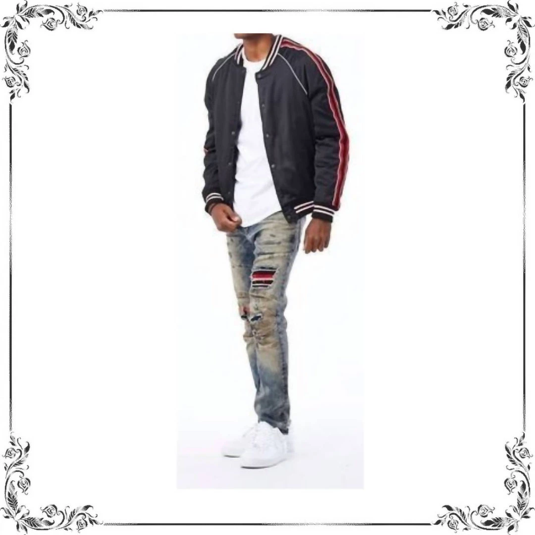 Promo ✔️ Jordan Craig Men'S Cooperstown Bomber Jacket in Black ✨ 3 Promo ✔️ Jordan Craig Men'S Cooperstown Bomber Jacket in Black ✨