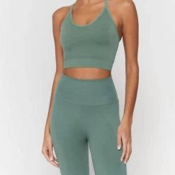 Best reviews of π Spiritual Gangster π© women Icon T-Back Sports Bra In Sage β