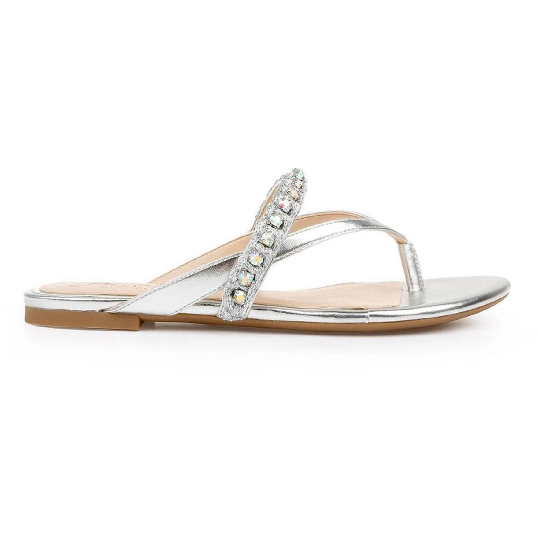 Discount π Jewel Badgley Mischka π© Womens Embellished π Dressy Thong π©΄ Sandals π₯° 5 Discount π Jewel Badgley Mischka π© Womens Embellished π Dressy Thong π©΄ Sandals π₯° - Image 3