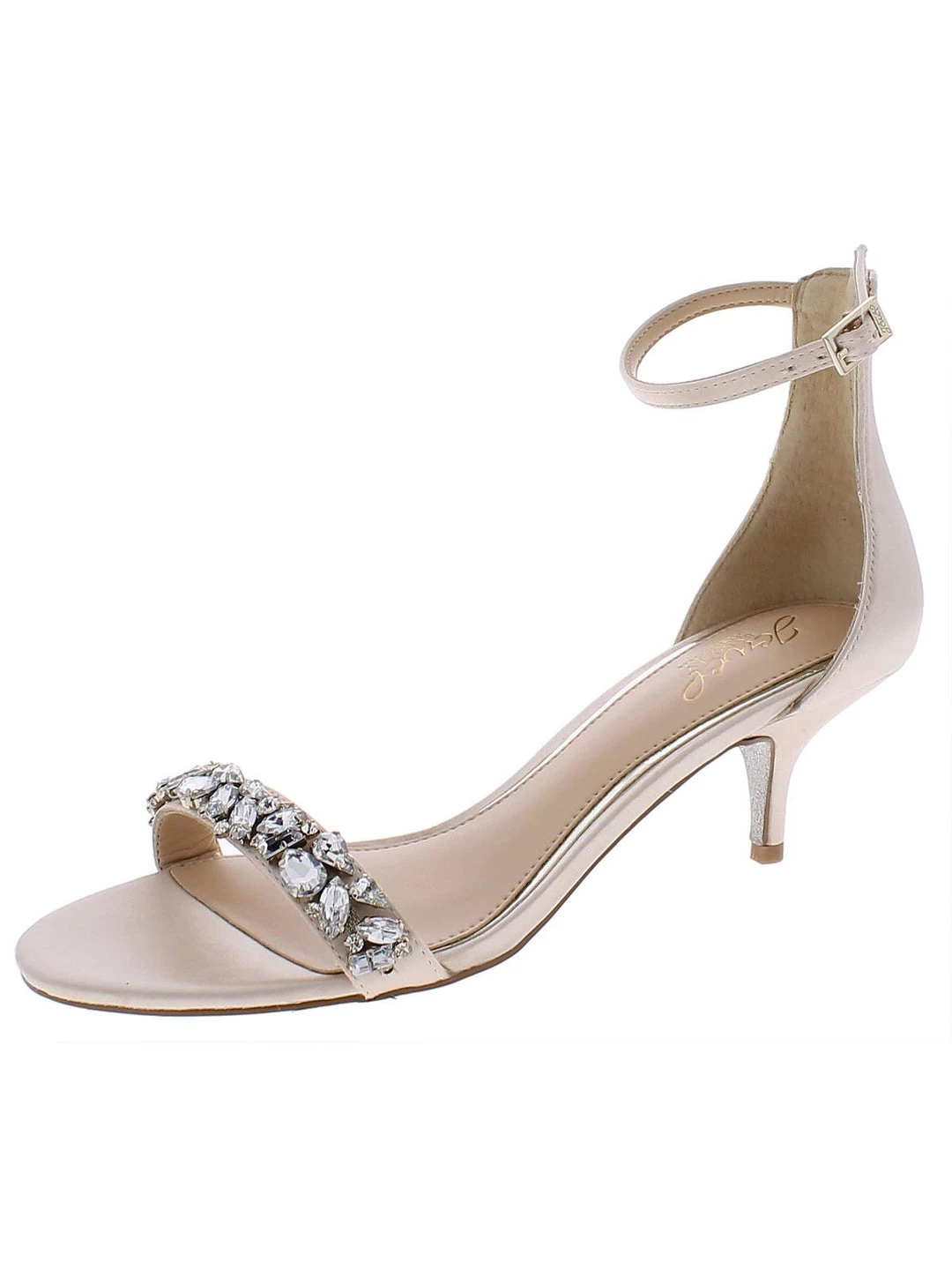 Budget βοΈ Jewel Badgley Mischka Dash π© Womens Padded Insole Embellished Heel π©΄ Sandals π 6 Budget βοΈ Jewel Badgley Mischka Dash π© Womens Padded Insole Embellished Heel π©΄ Sandals π - Image 4