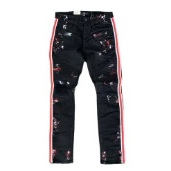 Best deal π Jordan Craig Men'S Striped Paint Jean in Black/Red π