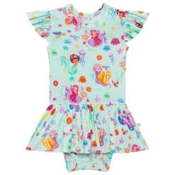 Flash Sale 👏 kids Posh Peanut Kai Ruffled Basic Twirl 👗 Skirt Bodysuit ⌛