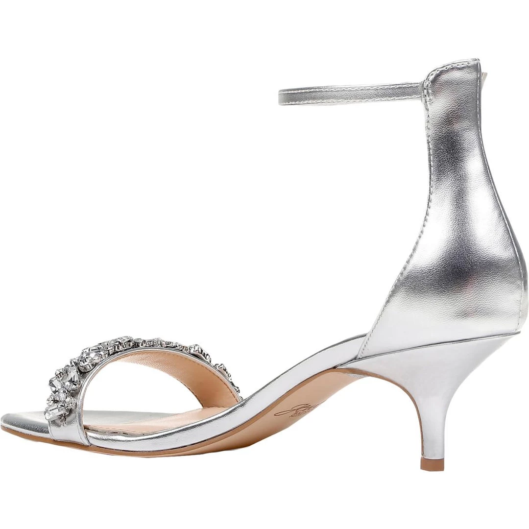 Budget βοΈ Jewel Badgley Mischka Dash π© Womens Padded Insole Embellished Heel π©΄ Sandals π 4 Budget βοΈ Jewel Badgley Mischka Dash π© Womens Padded Insole Embellished Heel π©΄ Sandals π - Image 2