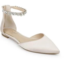 Cheapest β Jewel Badgley Mischka Cassidy π© Womens Embellished Evening Pointed Toe Flats βοΈ