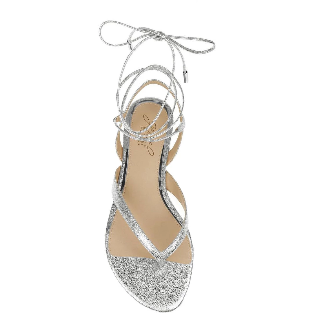 Outlet π― Jewel Badgley Mischka Nolana π© Womens Metallic Flat π Dress π©΄ Sandals π 5 Outlet π― Jewel Badgley Mischka Nolana π© Womens Metallic Flat π Dress π©΄ Sandals π - Image 3