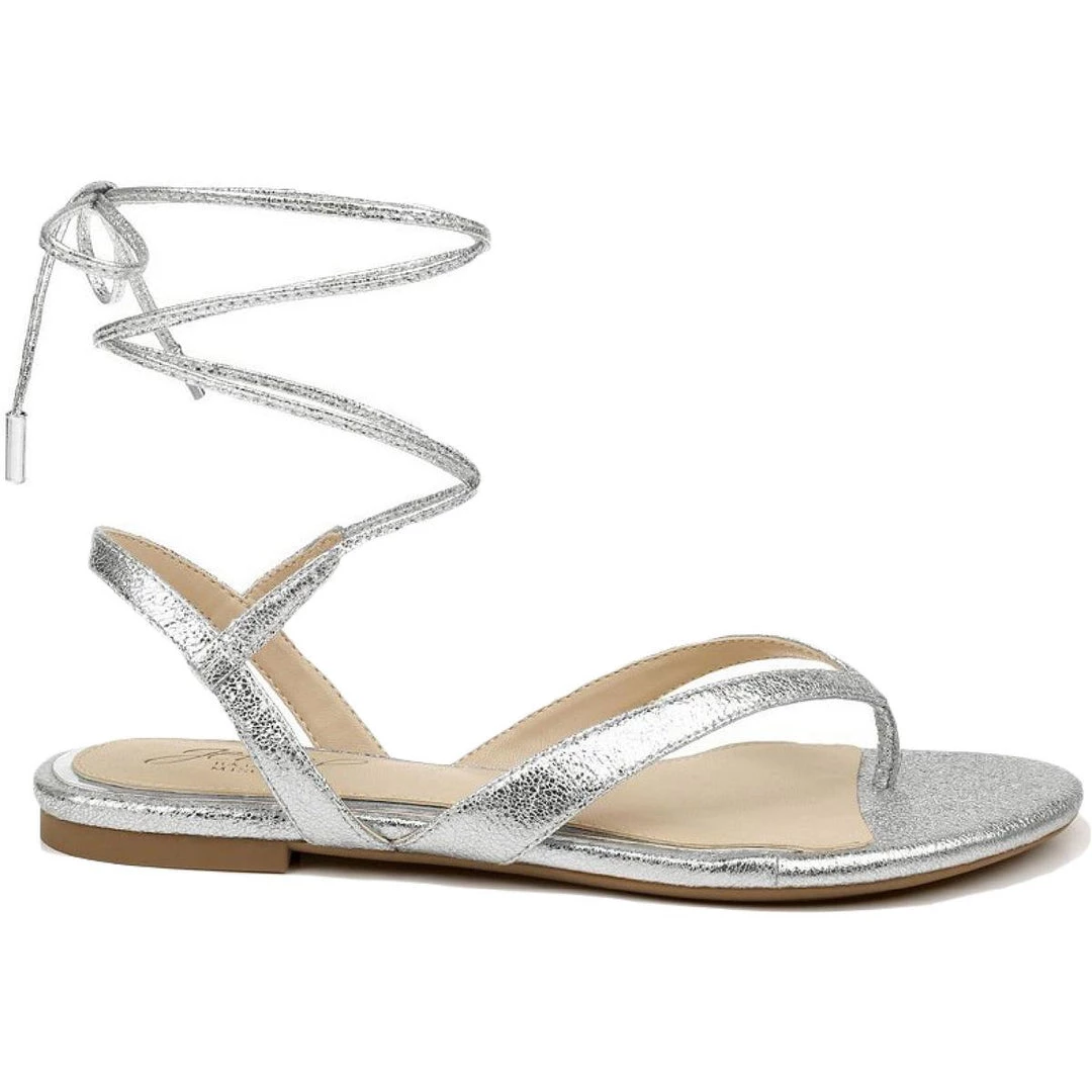 Outlet π― Jewel Badgley Mischka Nolana π© Womens Metallic Flat π Dress π©΄ Sandals π 4 Outlet π― Jewel Badgley Mischka Nolana π© Womens Metallic Flat π Dress π©΄ Sandals π - Image 2