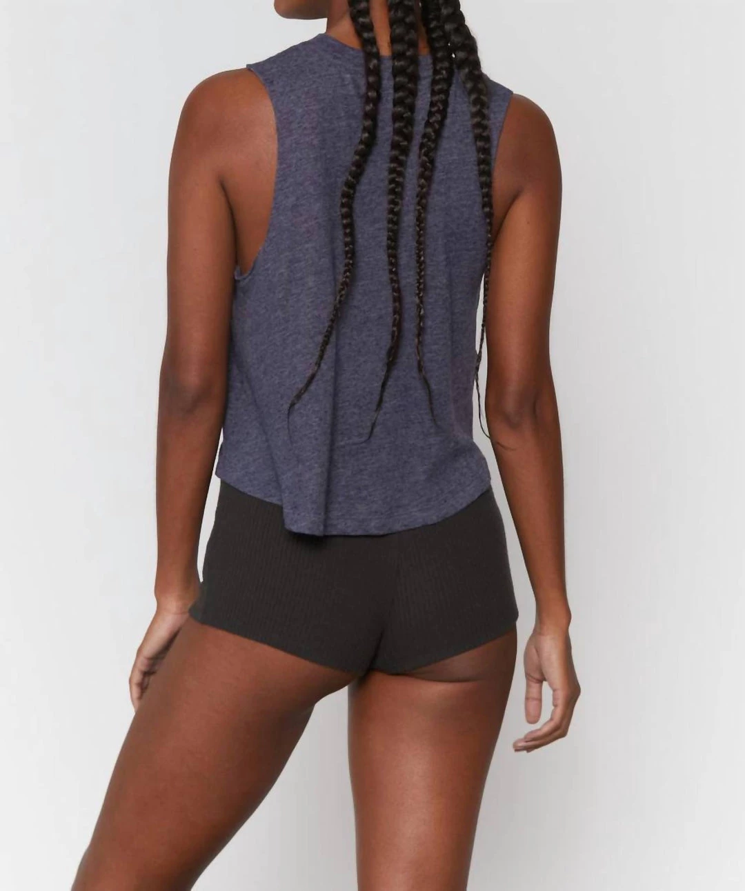 Budget 𧨠Spiritual Gangster π© women Good Crop Tank In Heather Night π 4 Budget 𧨠Spiritual Gangster π© women Good Crop Tank In Heather Night π - Image 2