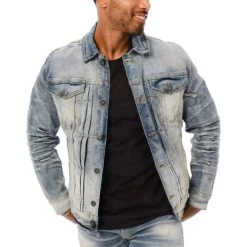 Best deal π Jordan Craig Men'S Soho Denim Trucker Jacket in Lager π€©